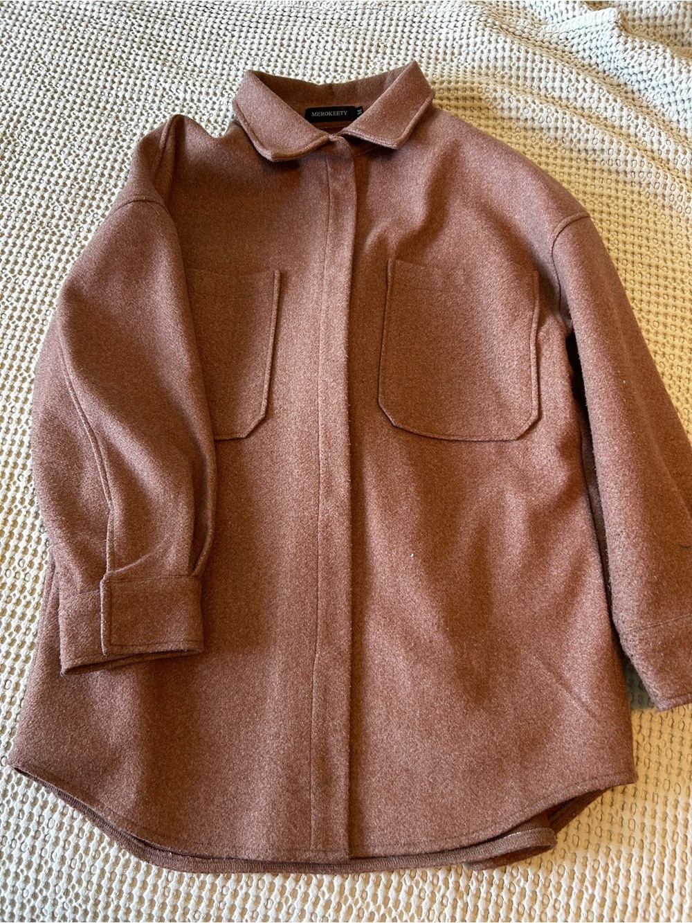 Moss & Spy Chestnut Wool Blend Pea Coat